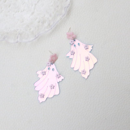Halloween Earrings | Spooky Flower Laser-Cut Jewelry