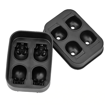 3D Silicone Skull Ice Cube Mold & Maker | Large Novelty Drink Tray