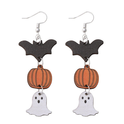 Women’s Halloween Earrings | Spooky Pumpkin & Bat Jewelry