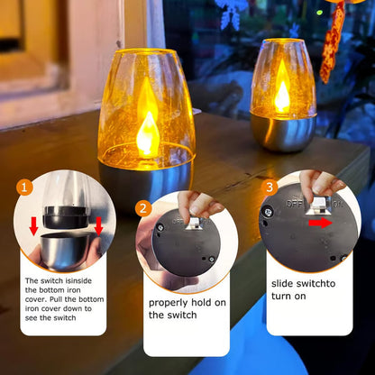 Solar Power Tea Lights: Flameless Flicker LED Candles with Dusk to Dawn Sensor