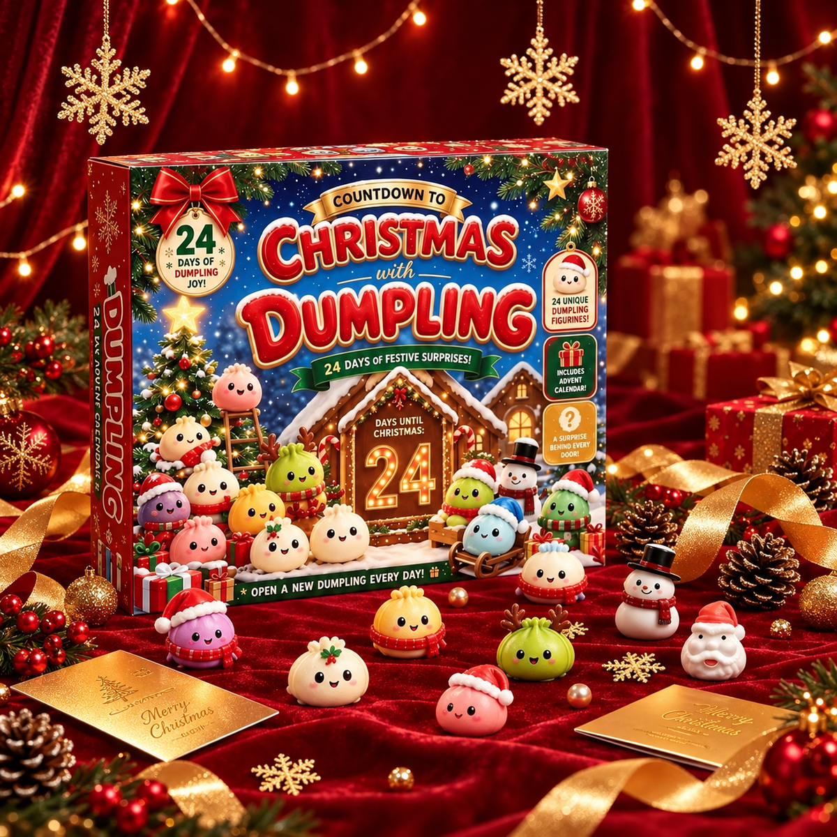 24-Day Christmas Mystery Dumpling Advent Calendar 2026 – Cute Squishy Surprise Toys & Holiday Gift Box