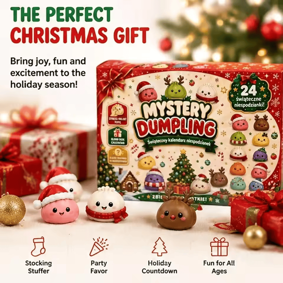 24-Day Christmas Mystery Dumpling Advent Calendar 2026 – Cute Squishy Surprise Toys & Holiday Gift Box