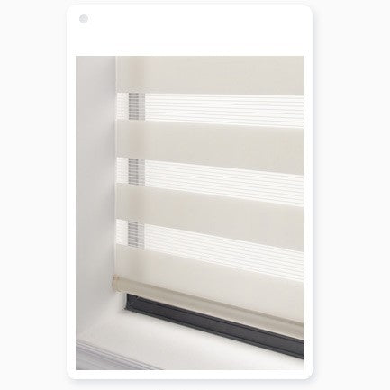 Modern Dual-Layer Gauze & Fabric Roller Curtain